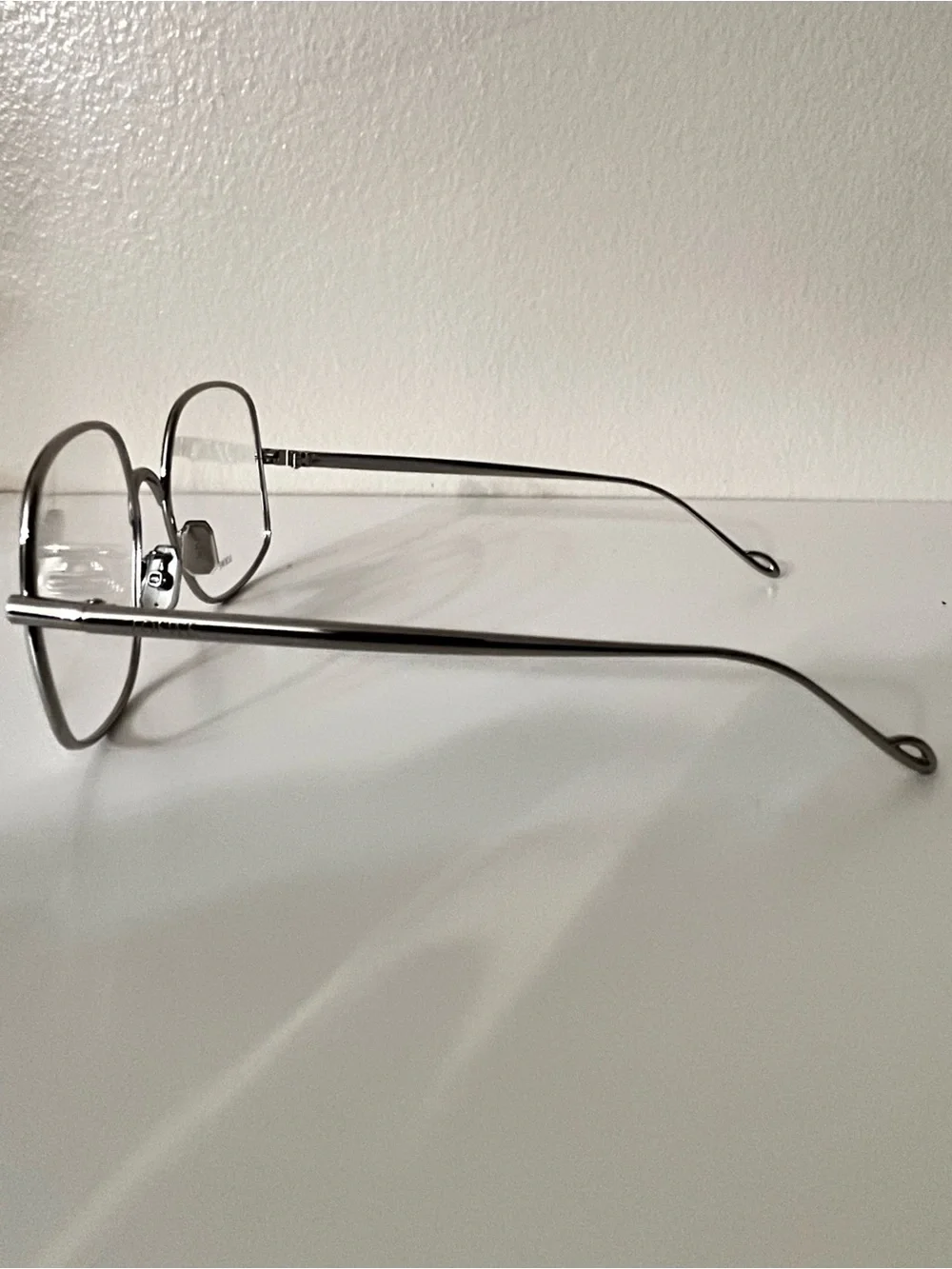 Loewe Silver Hexagonal Metal Frame Glasses